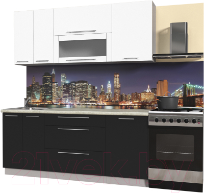 Готовая кухня Интерлиния Мила Пластик 1.9 В - фото