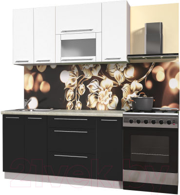 Готовая кухня Интерлиния Мила Пластик 1.5 В - фото