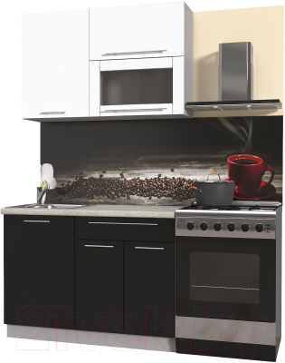 Готовая кухня Интерлиния Мила Пластик 1.2 В - фото