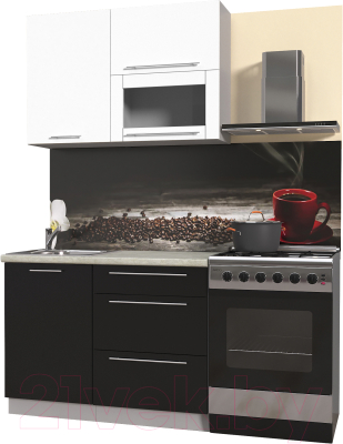 Готовая кухня Интерлиния Мила Пластик 1.1 В - фото