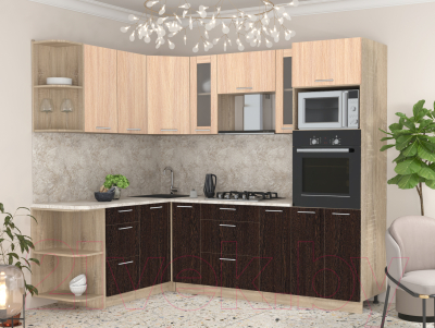 Готовая кухня Интерлиния Мила 1.68x2.4 левая