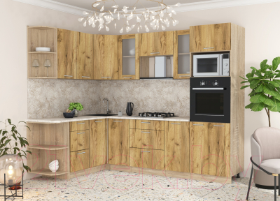 Готовая кухня Интерлиния Мила 1.68x2.6 левая