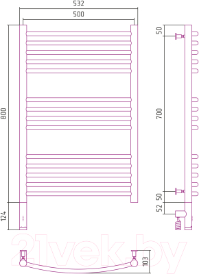 Полотенцесушитель электрический Сунержа Богема 3.0 80x50 / 00-5804-8050