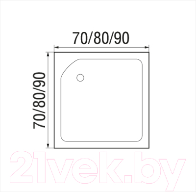 Душевой поддон Wemor 70/24 S