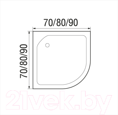Душевой поддон Wemor 70/24 C
