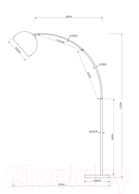 Торшер Arte Lamp Paolo A5822PN-1PB