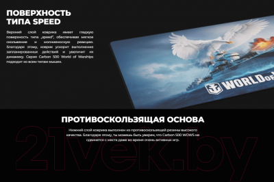 Коврик для мыши GENESIS Carbon 500 Maxi Wows / NPG-1739