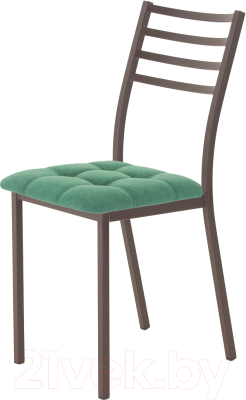 Стул AMC Comfort 4.2.9 (ткань зеленый/коричневый) - фото