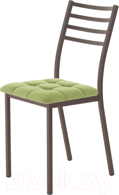Стул AMC Comfort 4.2.11 (ткань фисташковый/коричневый) - фото