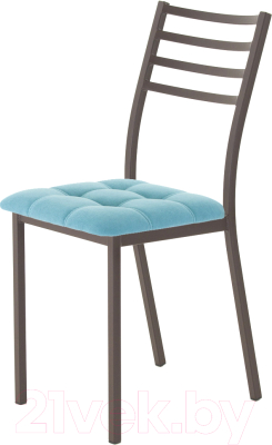 Стул AMC Comfort 4.2.13 (ткань бирюзовый/коричневый) - фото