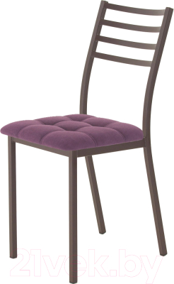 Стул AMC Comfort 4.2.14 (ткань баклажан/коричневый) - фото