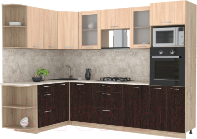 Готовая кухня Интерлиния Мила 1.68x2.8 левая - фото