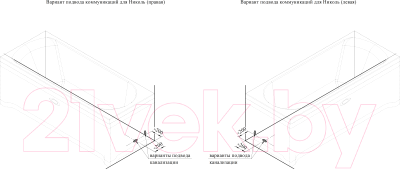 Ванна акриловая Vannesa Николь 180x80 / 2-01-0-0-1-210Ч