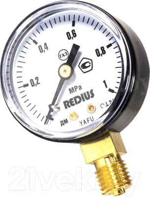 Манометр газовый Редиус 1.0 МПа / 102011 - фото