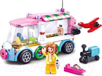 Конструктор Sluban Фургон с подарками / M38-B0889D (143эл) - фото