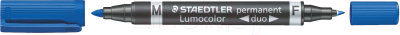 Маркер перманентный Staedtler Люмоколор двусторонний 348-3 - фото