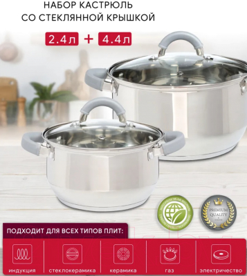 Набор кастрюль Attribute Moderna ASM001
