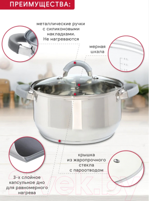 Набор кастрюль Attribute Moderna ASM001