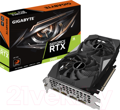 Видеокарта Gigabyte RTX 2060 GDDR6 12GB (GV-N2060D6-12GD 1.0)