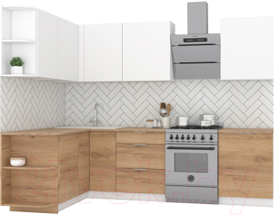 Готовая кухня Интермебель Микс Топ-16 2.1x1.6м левая - фото