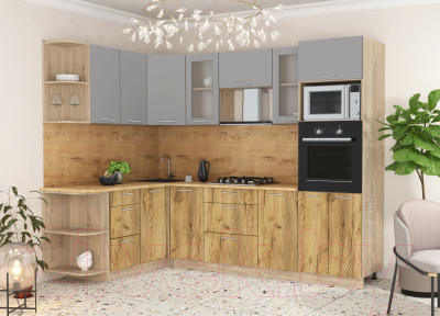 Готовая кухня Интерлиния Мила 1.68x2.6 левая