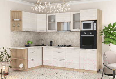 Готовая кухня Интерлиния Мила 1.68x2.8 левая