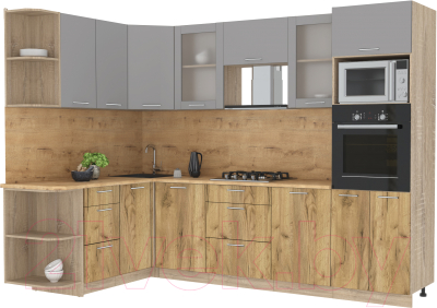 Готовая кухня Интерлиния Мила 1.68x2.8 левая - фото