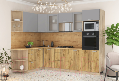 Готовая кухня Интерлиния Мила 1.68x2.8 левая