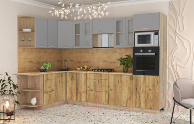 Готовая кухня Интерлиния Мила 1.68x3.0 левая