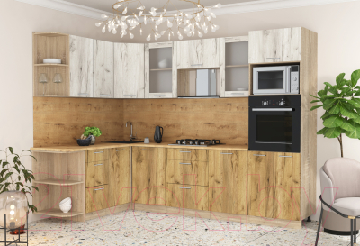 Готовая кухня Интерлиния Мила 1.68x2.8 левая