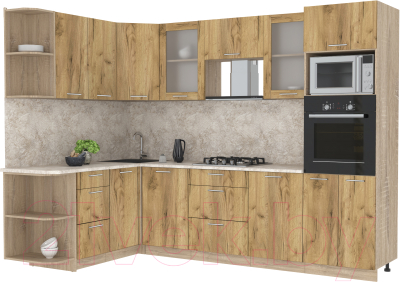 Готовая кухня Интерлиния Мила 1.68x2.8 левая - фото