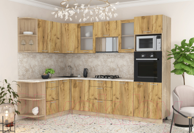 Готовая кухня Интерлиния Мила 1.68x2.8 левая