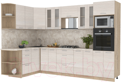 Готовая кухня Интерлиния Мила 1.68x3.0 левая - фото
