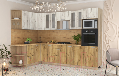 Готовая кухня Интерлиния Мила 1.68x3.0 левая