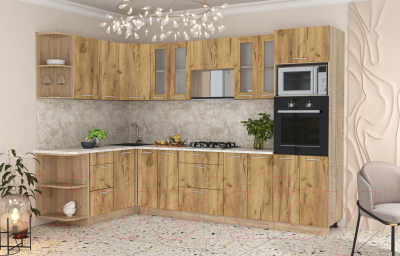 Готовая кухня Интерлиния Мила 1.68x3.0 левая