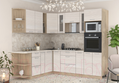 Готовая кухня Интерлиния Мила 1.88x2.4 левая