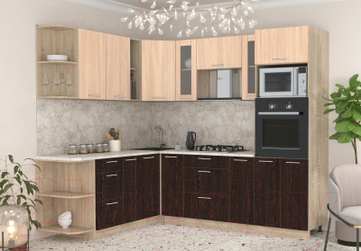 Готовая кухня Интерлиния Мила 1.88x2.4 левая