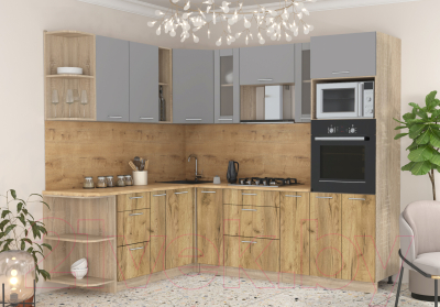 Готовая кухня Интерлиния Мила 1.88x2.4 левая