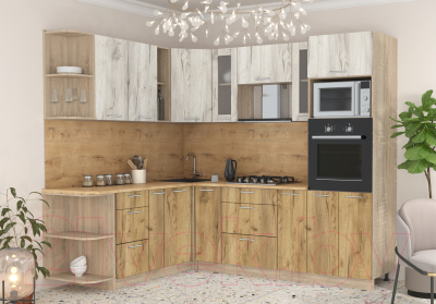 Готовая кухня Интерлиния Мила 1.88x2.4 левая