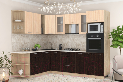 Готовая кухня Интерлиния Мила 1.88x2.6 левая