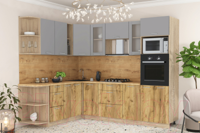 Готовая кухня Интерлиния Мила 1.88x2.6 левая