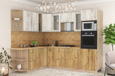 Готовая кухня Интерлиния Мила 1.88x2.6 левая