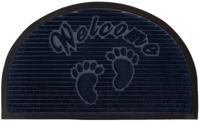 Коврик грязезащитный ComeForte Уют Классик полукруглый 45x75 - фото