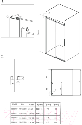 Душевая дверь Deante Hiacynt KQH 014P