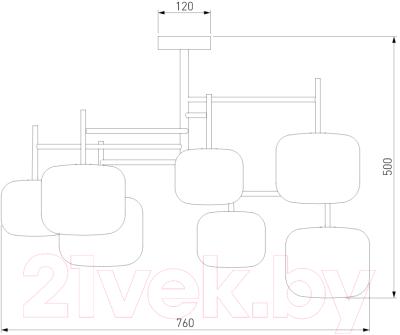 Люстра Евросвет Jar 70128/7 (золото)
