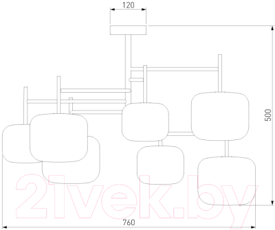 Люстра Евросвет Jar 70128/7 (хром)