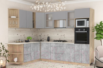 Готовая кухня Интерлиния Мила 1.88x2.8 левая