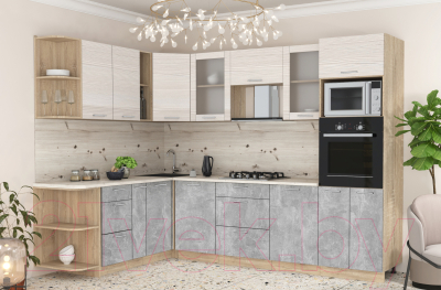 Готовая кухня Интерлиния Мила 1.88x2.8 левая