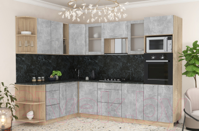 Готовая кухня Интерлиния Мила 1.88x2.8 левая