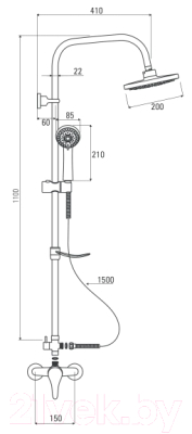 Душевая система со смесителем Deante Neo Joko NBJ 01RK
